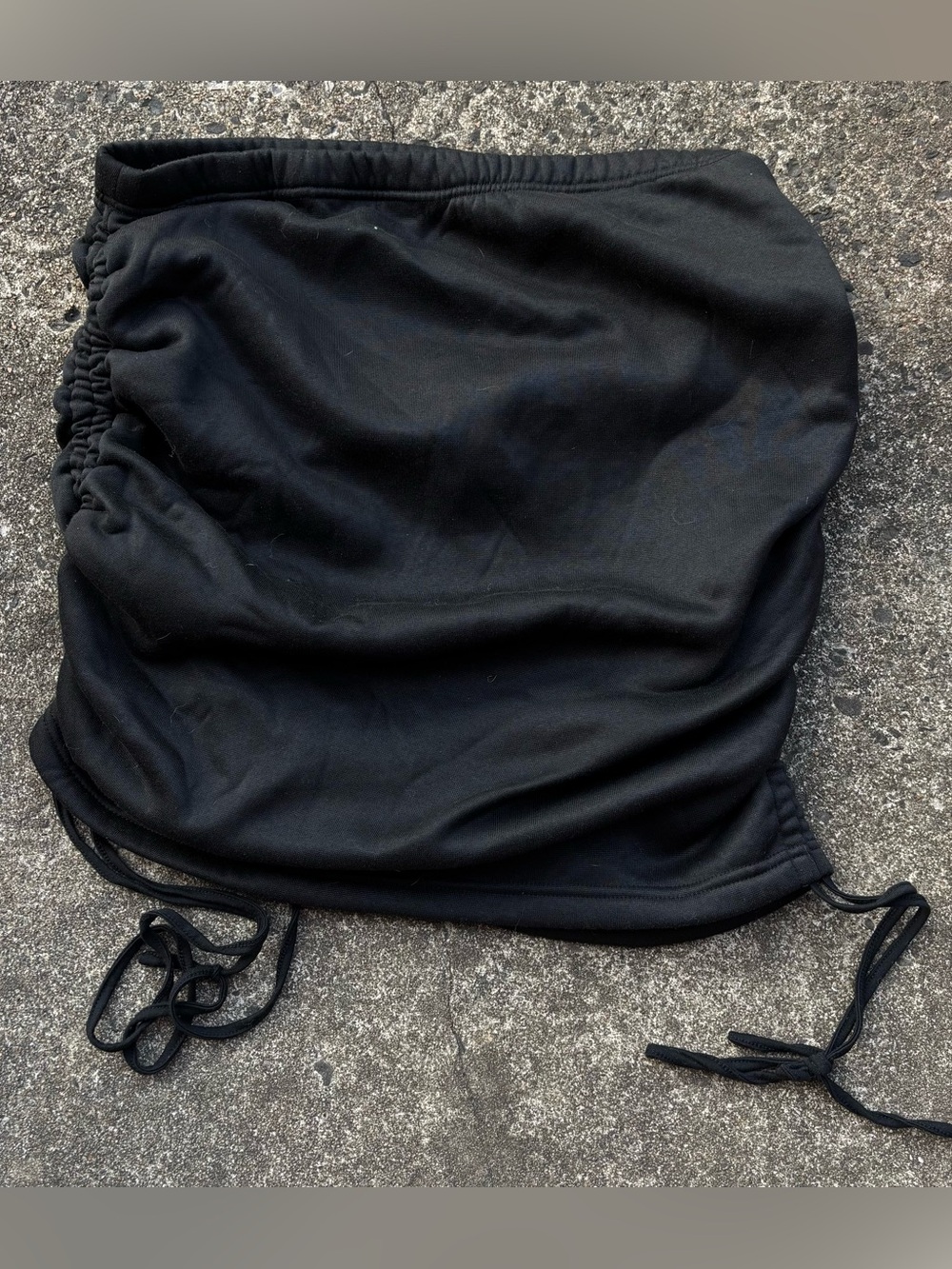 Women's Black Athletic Drawstring Skirt